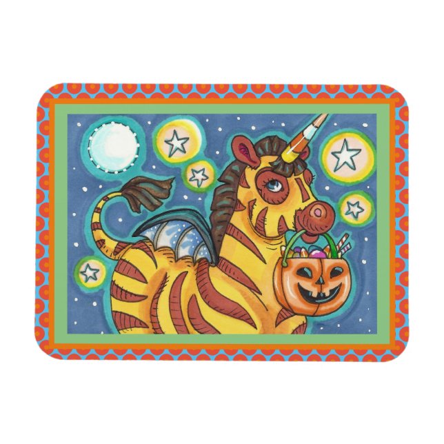 ÍMÃ TRICK OU TRATAMENTO DA BOMBA ZEBRA, COTE HALLOWEEN (Horizontal)