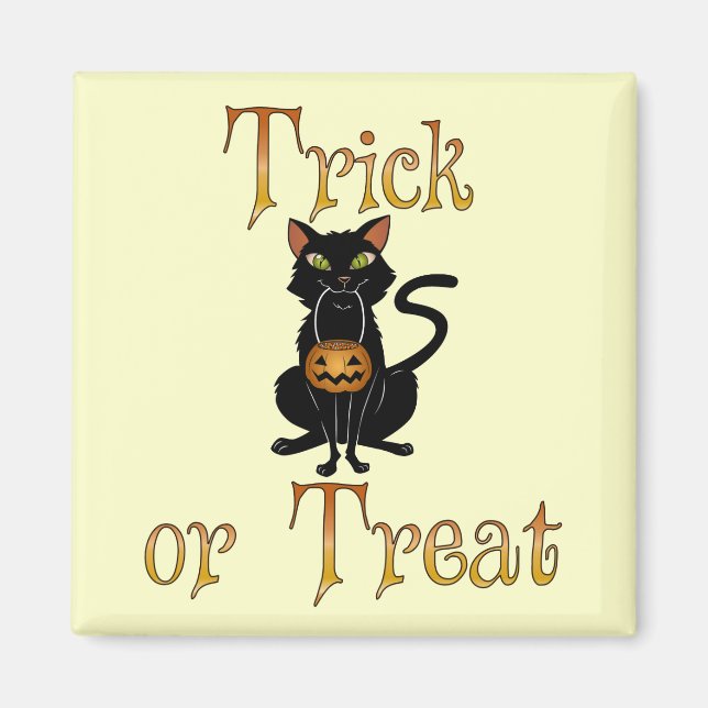Imã Trick ou Tratar Gatinho (Frente)