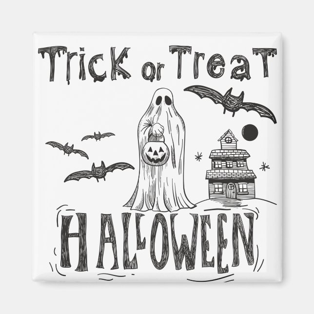 Imã Trick ou trate a Abóbora do Halloween Engraçado (Frente)