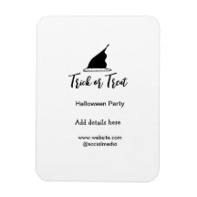 Trick ou trate o chapéu preto do Halloween w