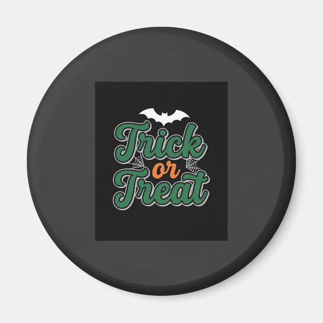 Imã Trick ou Treat do Halloween Morcego Design Web_1 (Frente)