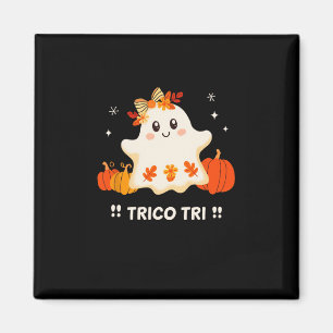 Imã Trico Tri Cute Halloween Spooky Ghost Span Mexican