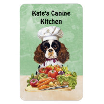 Tricolor Cozinhar Chef Cavalier Charles Spaniel