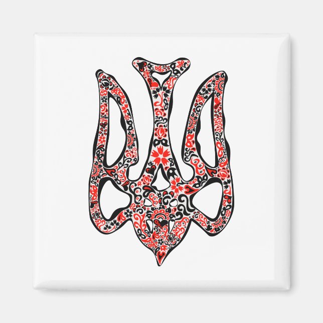 Imã Trident Trident Nacional Ucraniano trizub estiliza (Frente)