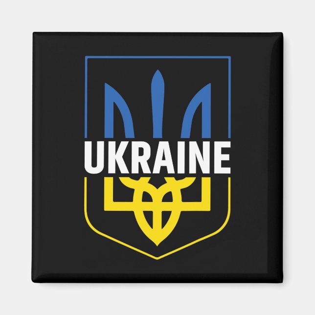 Imã Tridente da Ucrânia Orgulho Brasão de Armas Ucrani (Frente)