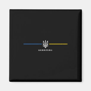 Imã Tridente Ucraniano Linhas Ukaine Tryzub Símbolo Ho