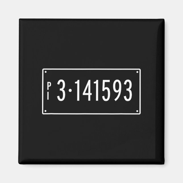 Imã Trigonometria Geométrica Da Placa Do Número Pi-Day (Frente)
