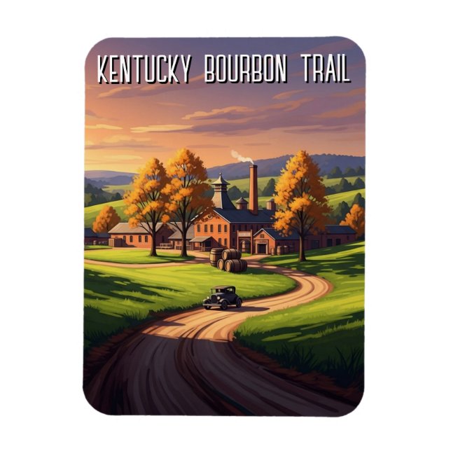 Ímã Trilha de Viagem do Kentucky Bourbon (Vertical)