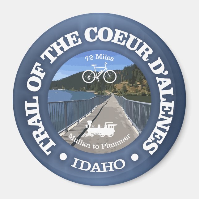 Imã Trilha do Coeur d'Alene (ciclismo c) (Frente)