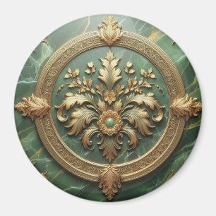 Imã Trilha Dourada de Marble Verde