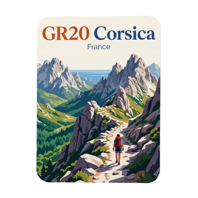 Ímã Trilha GR20, Córsega França (Vertical)