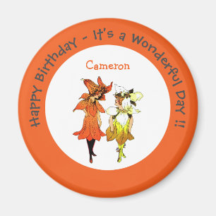 Imã Trillium Tiger-Lily Whimsical Flower Party Supply