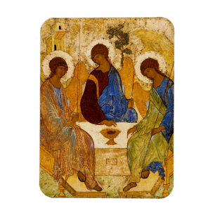 Ímã Trindade de Rublev na mesa