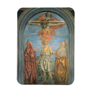 Ímã Trindade santamente com St Jerome (fresco)