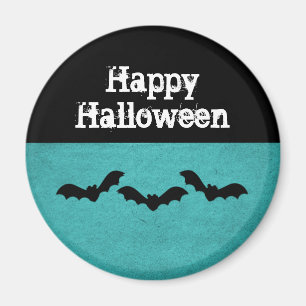 Imã Trio de Bats Halloween Magnet, Teal