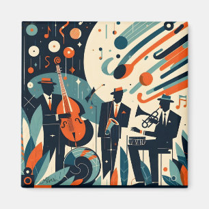 Imã Trio do Jazz da Era Moderno de Meados do Século