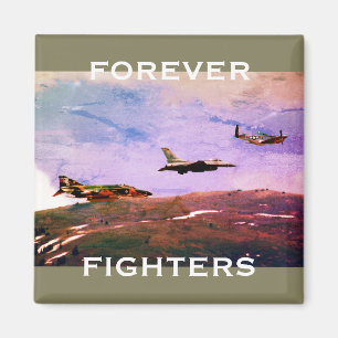 Imã Trio "Forever Fighters" de Aeronaves de Combate do