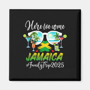 Imã Trip da Família Funny Matching Jamaica 2025 Black