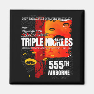 Imã Triple Nickles 555º Batalhão de Paraquedistas Smok