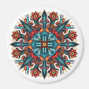 Imã Trippy Psychedelic Groovy Mushroom Mandala Eyes