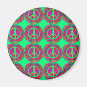 Imã Trippy Tie Psychedelic - Sinal de paz