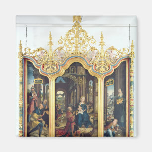 Imã Triptych da adoração do cristo infantil