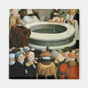 Imã Triptych, painel esquerdo, Philipp Melanchthon