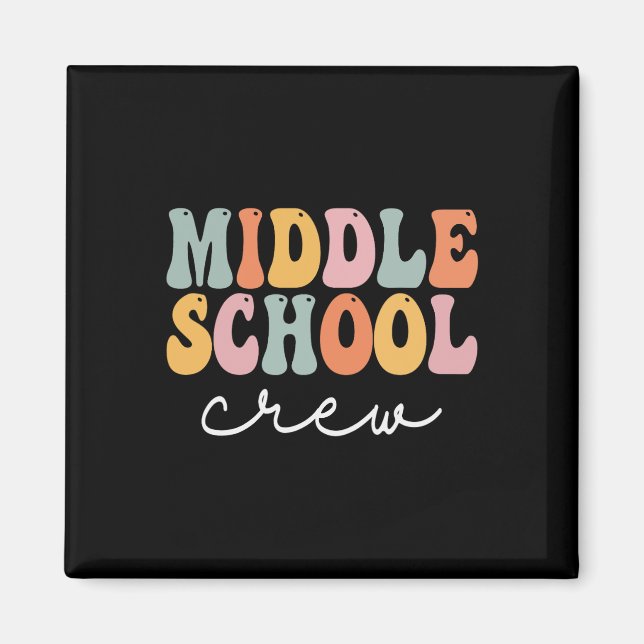 Imã Tripulação da Escola Média Retrora Groovage Primei (Frente)