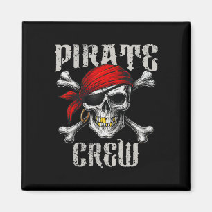Imã Tripulação Pirata Jolly Roger Flag E Skull Crossbo