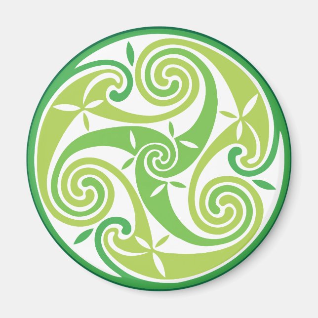 Imã Triskel verde (Frente)