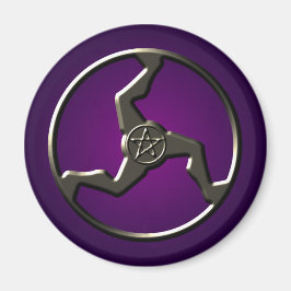Imã Triskelion Pentagram Símbolos Antigos Roxo
