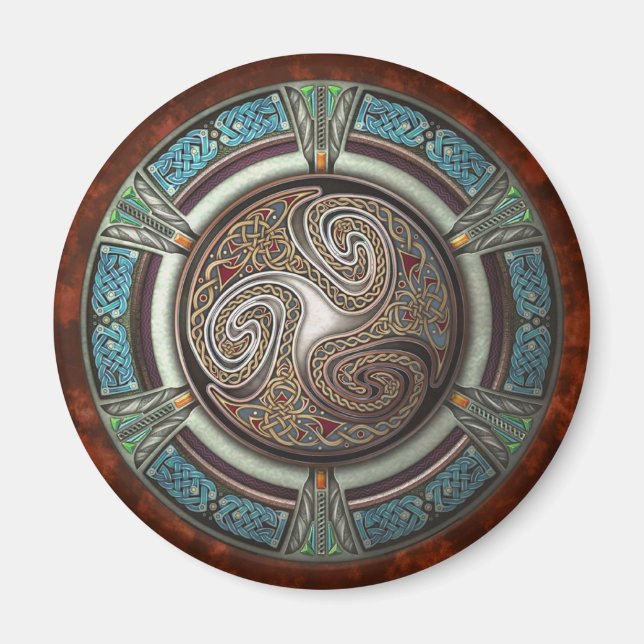 Imã Triskelion Round Magnet (Frente)