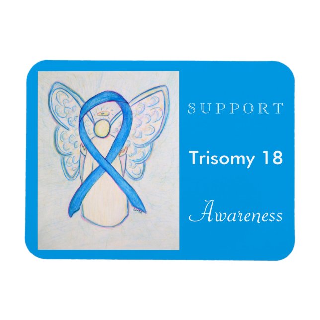 Ímã Trisomy 18 Awarness Ribbon Angel Magnet (Horizontal)
