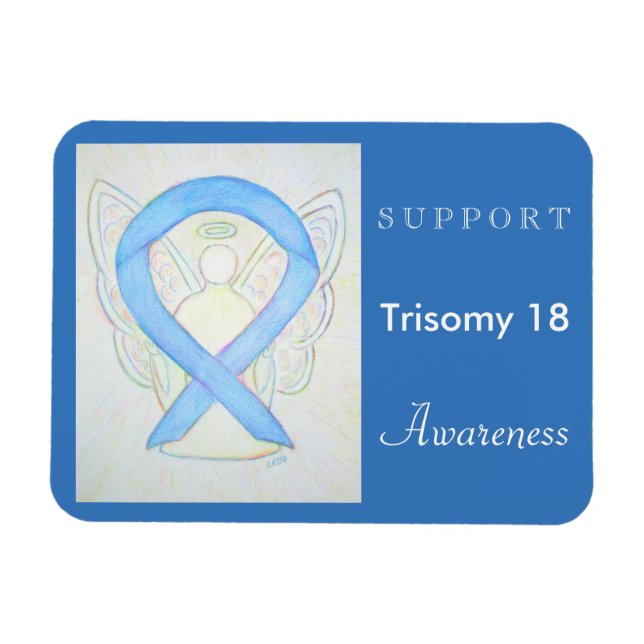 Ímã Trisomy 18 Awarness Ribbon Angel Magnet (Horizontal)