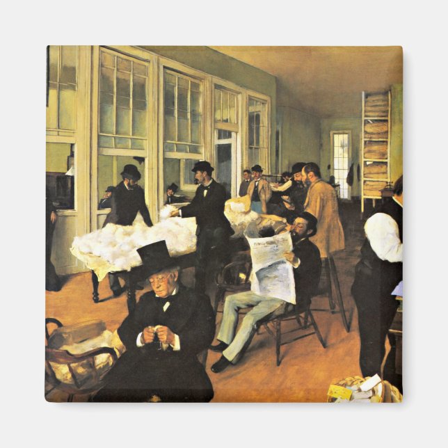 Imã Troca de Algodão - Edgar Degas trabalho de arte (Frente)