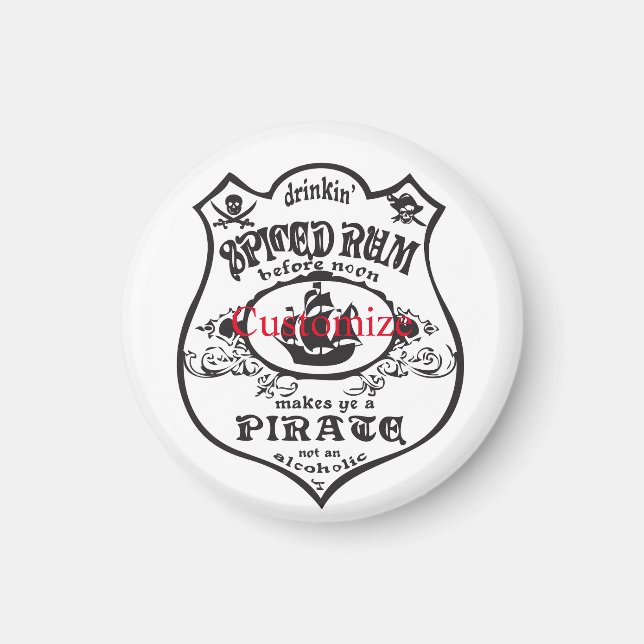 Imã Troço_Troço Do Troço De Bebida Pirata De Rum (Frente)
