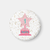 Troféu de chá rosa Dourado Faux Stars Girly Modern