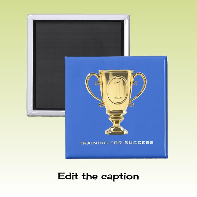 Imã Troféu de ouro de sucesso de treinamento azul (Criador carregado)