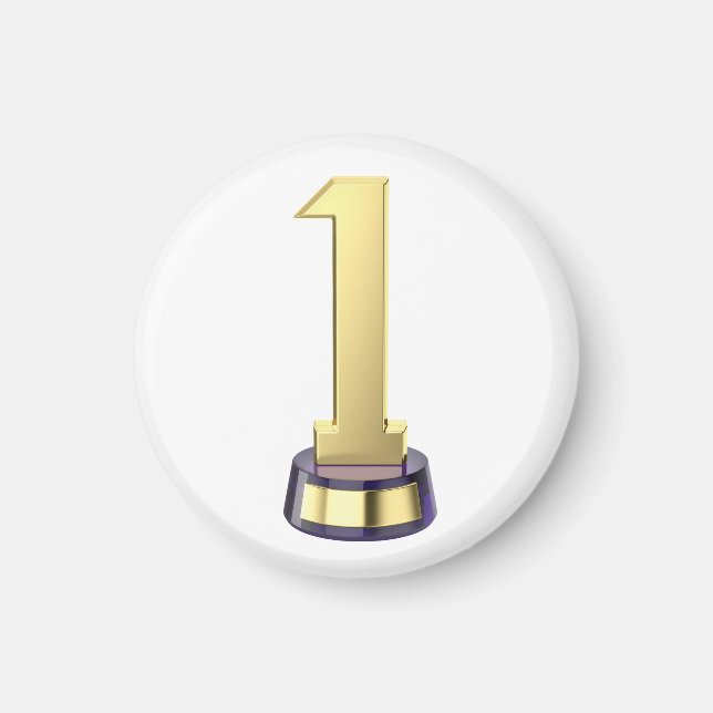 Imã troféu número um Dourado (Frente)