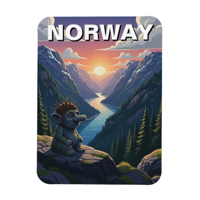 Ímã Troll da Noruega (Vertical)