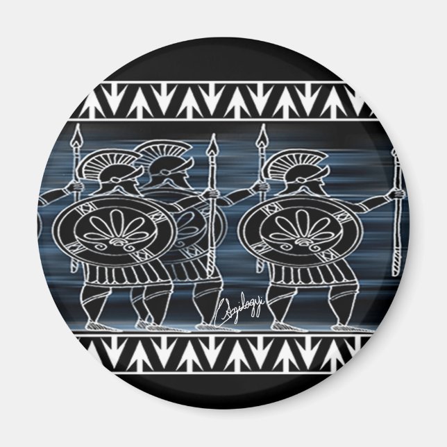 Imã Tropa grega Black Figure (Frente)