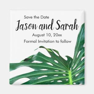 Imã Tropical Caribbean palm leaf, Island design