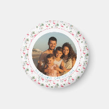 Tropical Christmas Pink Flamingo Family Photo