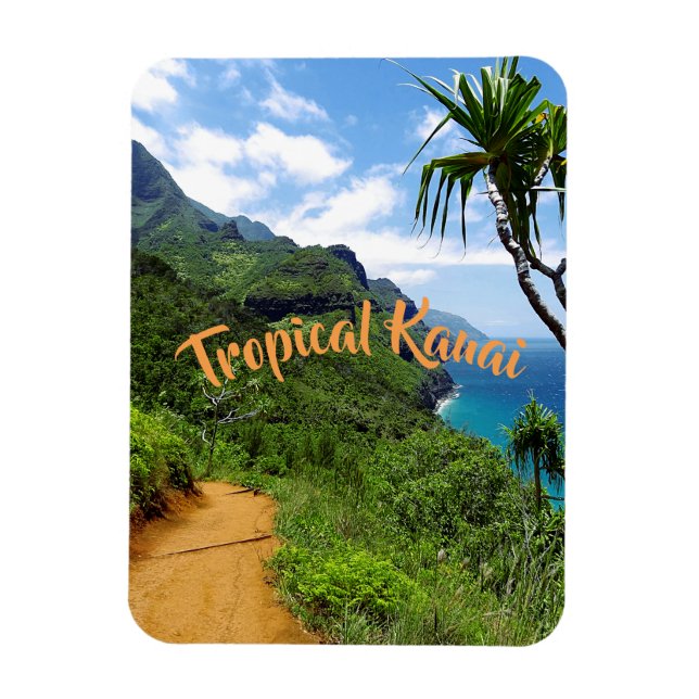 Ímã Tropical Kauai Nepali Costa Havaí (Vertical)