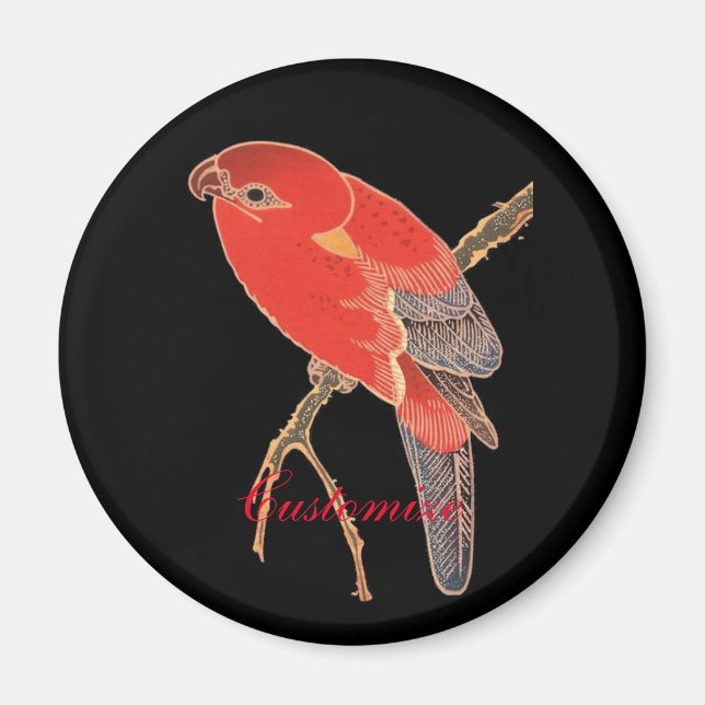 Imã Tropical Red Parrot Thunder_Cove (Frente)