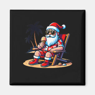 Imã Tropical Summer Engraçado Havaiano Papai Noel Nata