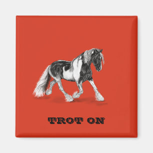 Imã Trot On Gypsy Horse Magnet