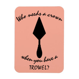 Ímã Trowel do Arqueólogo Negro e Rosa Personalizado bo