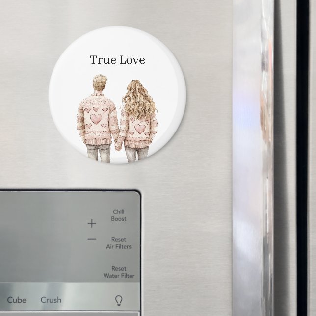 Imã True Love Pink Sweethearts (In Situ (Fridge))