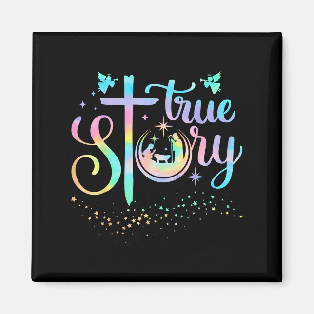 Imã True Story Nativity Christmas Baby Jesus Religious (Frente)